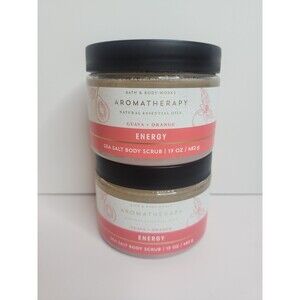 2 Bath & Body Works Aromatherapy ENERGY Guava + Orange Sea Salt Body Scrub 17 oz